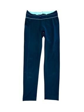 Free People Movement Women’s Black Leggings with Light Green Accents